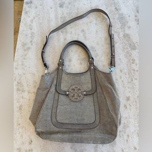 TORY BURCH Logo Tote Bag Hand Bag Shoulder Bag 2 way bag